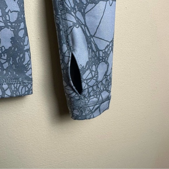 Nike Pro Dri-FIT Half Zip Gray Squiggle Spell Out Just Do It Pullover Small - Picture 4 of 15